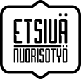 Etsivän nuorisotyön mustavalkoinen logo